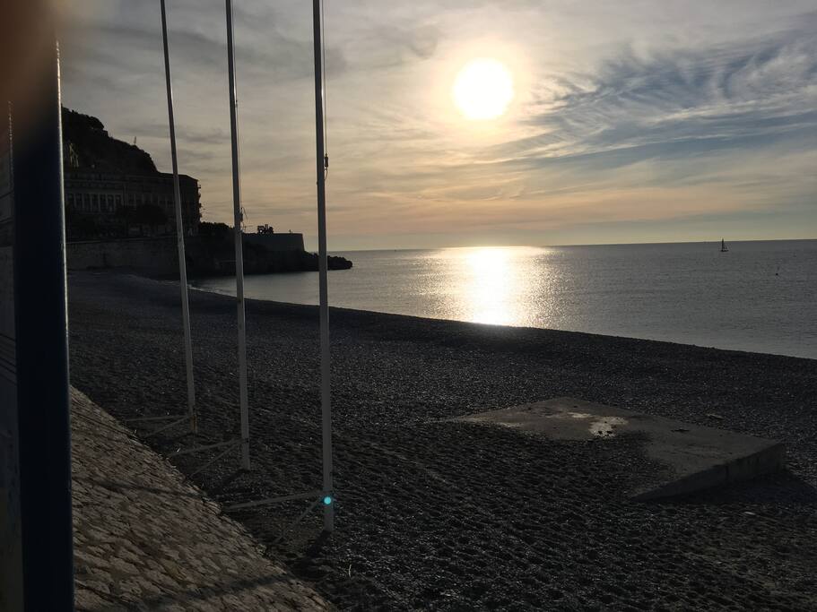 Soleil sur la mer