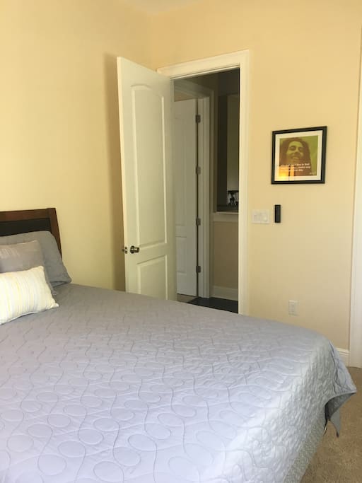 Entrance to the private room on the second floor of newly built house.