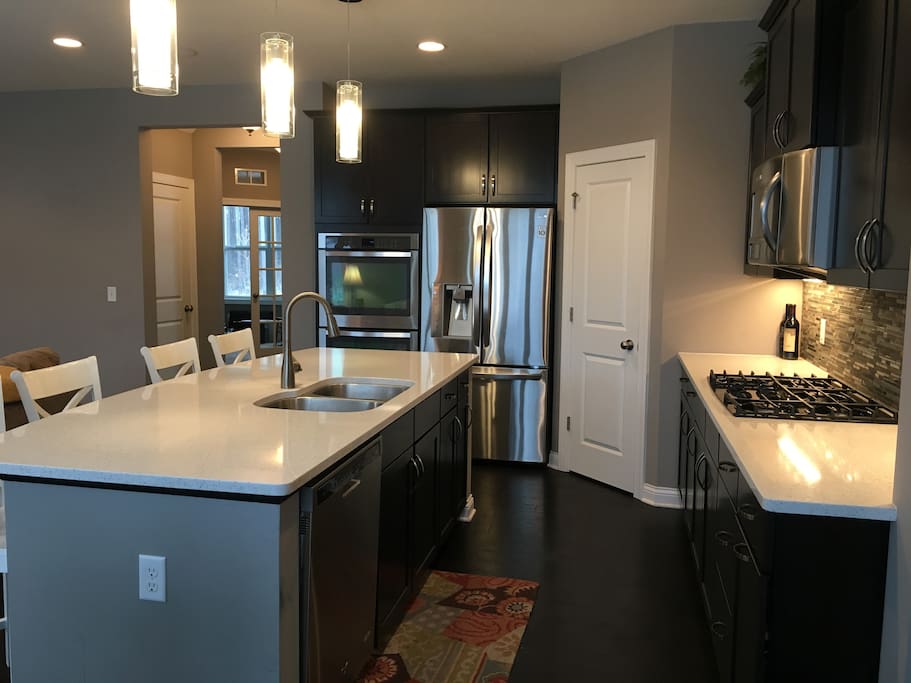 Great kitchen in an open floor plan for entertaining