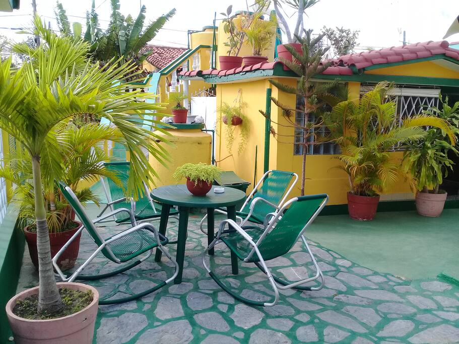 Terraza independiente para los clientes