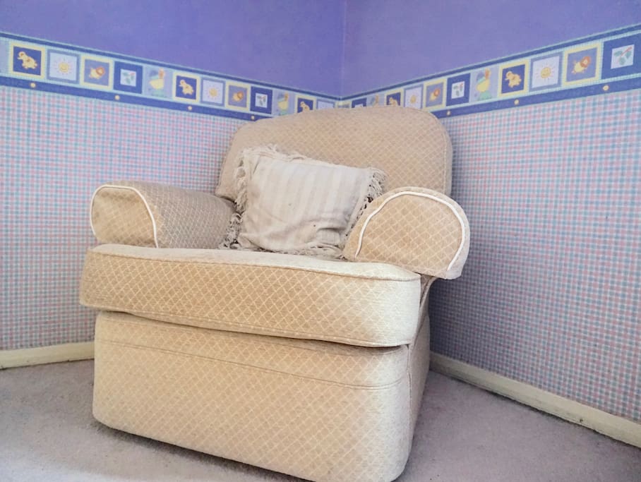 Reading corner in bedroom
