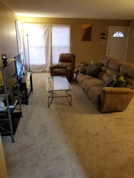 Living Room: DirecTV. NFL package. HBO. Netflix available on TV.