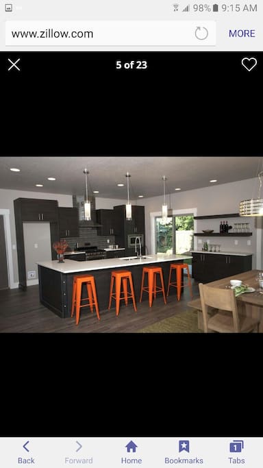Kitchen....it has a fridge now. lol. Can be used by guests, also Nespresso machine.