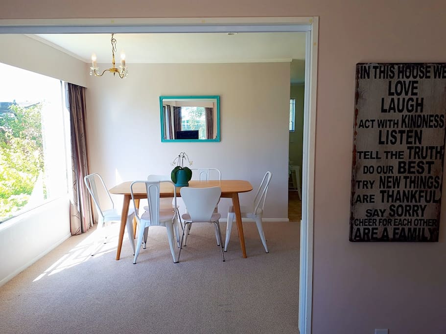 Spacious dining area