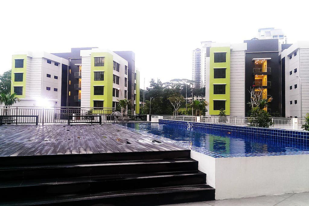 Pool deck area