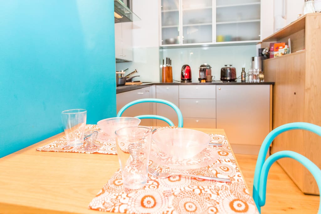 Cutlery is available in the kitchen wardrobes