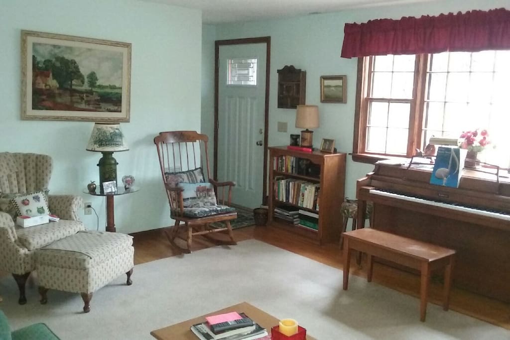 piano in living room