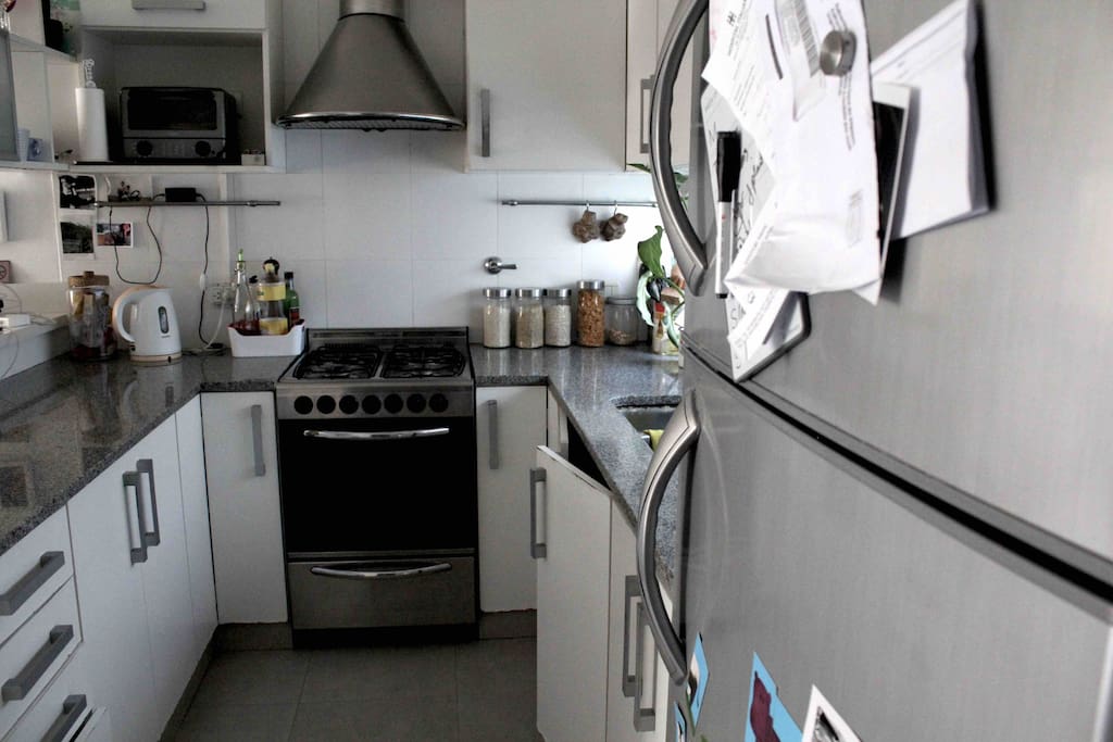 Cocina abierta al living