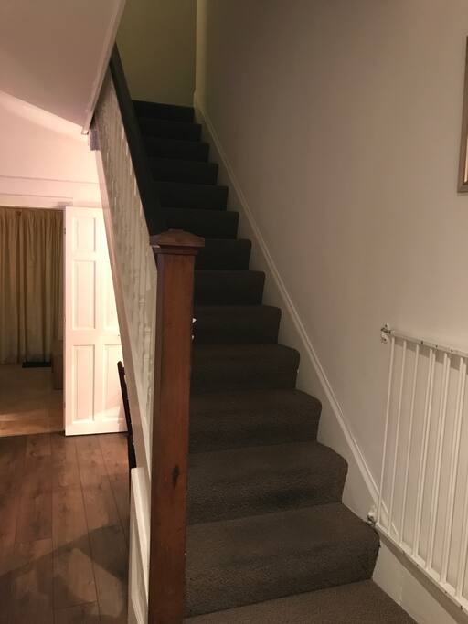 The stairs to the room