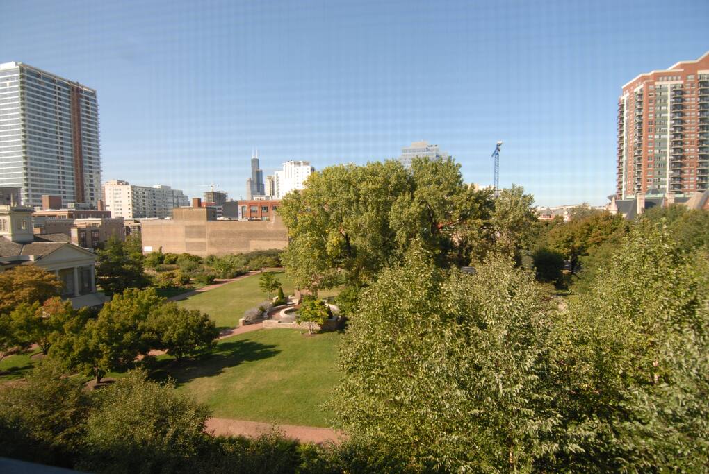 Beautiful park next door