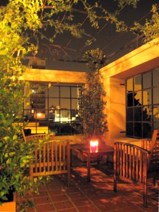 The terrace - lovely to sit there on a warm night.