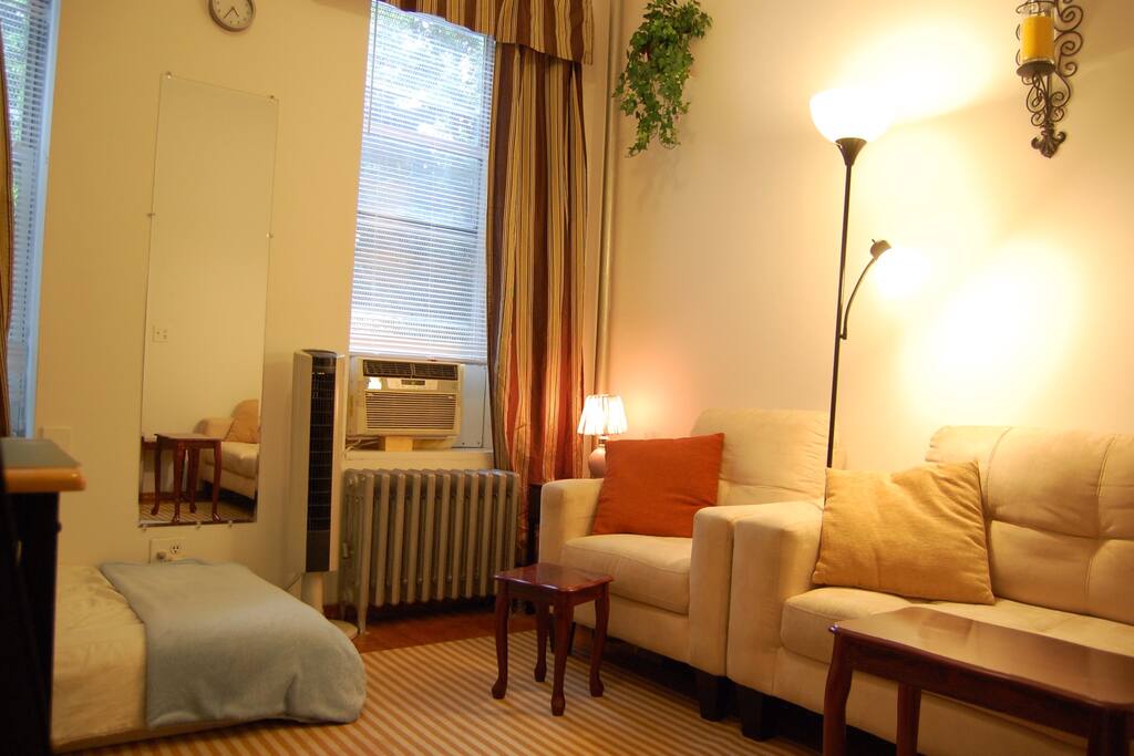 Living room - has 2 twin mattresses