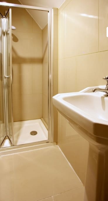 Shower and toilet