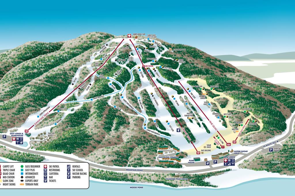 Shawnee Peak, - Bridgton, ME - 10.6 miles, also has night skiing.