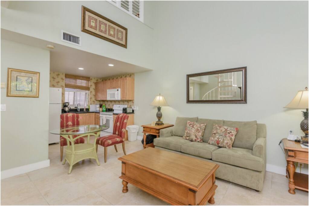 Spacious living room area