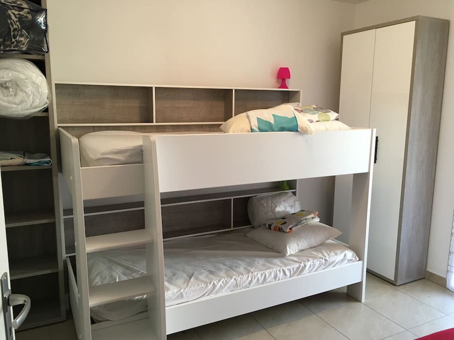 bedroom number 2, bunk bed and a sofa bed