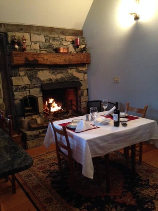 Dinner in the summer kitchen prepared by our Private Chef