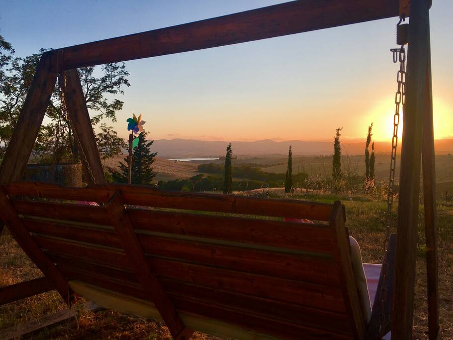 sunset from our rocking chair