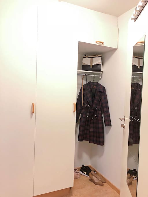 big wardrobe and mirror