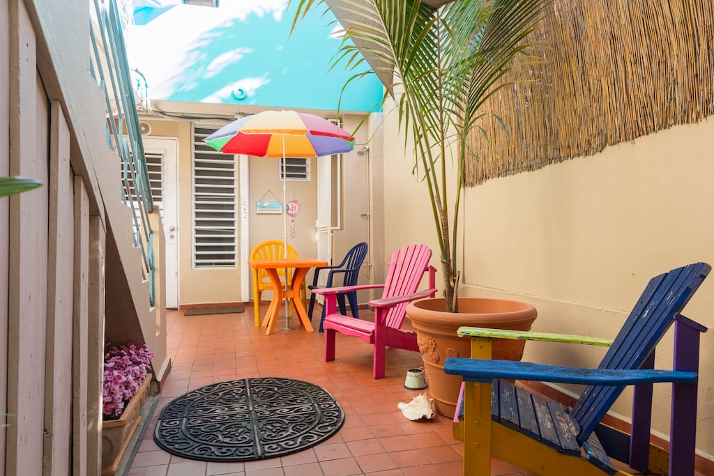 Studio's outside area.