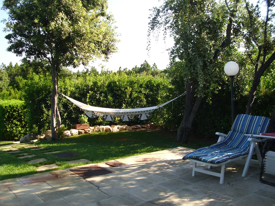 patio esterno con amaca