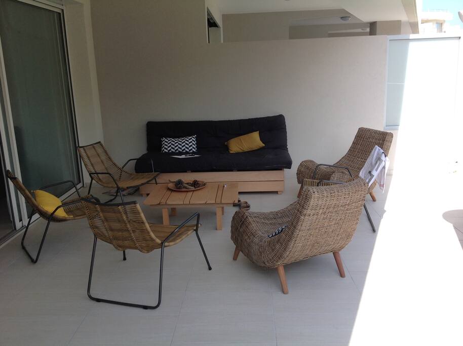 Terrasse 20 m2 vue mer