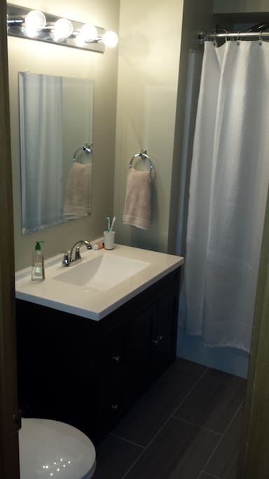 Clean and spacious bathroom