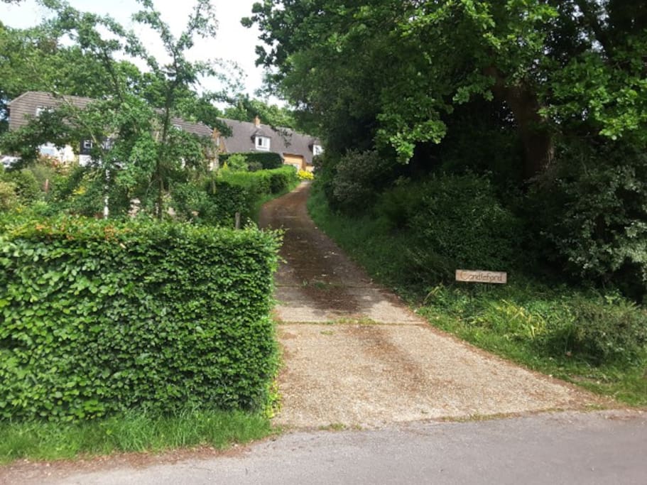 Entrance to Candleford from road