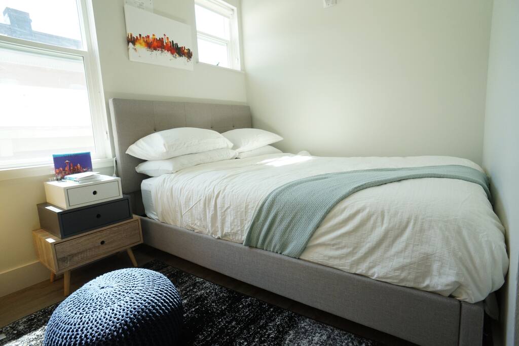 Comfy queen bed for you to rest after long day