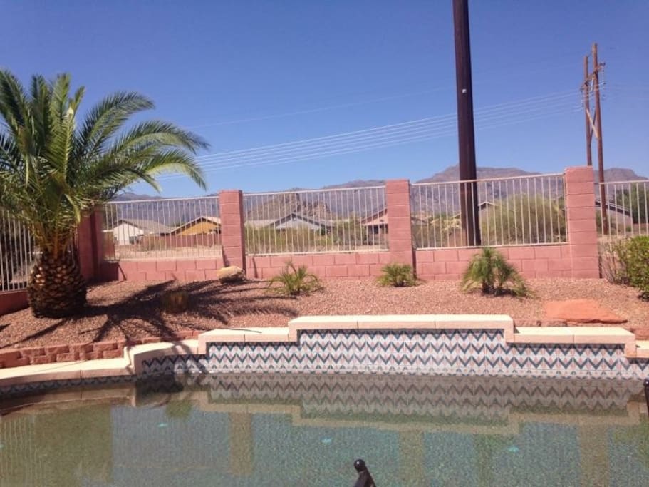 Pool with Superstition Mtns Views