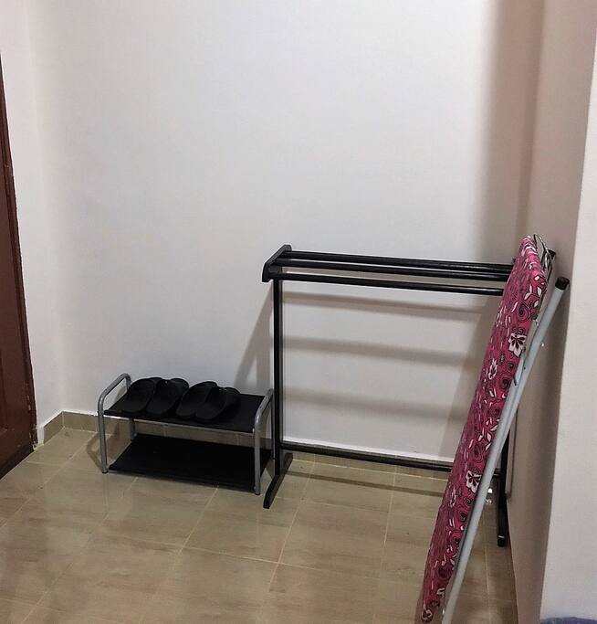 In-house Slippers and Iron with board provided