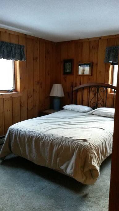 One of two upstairs bedrooms
