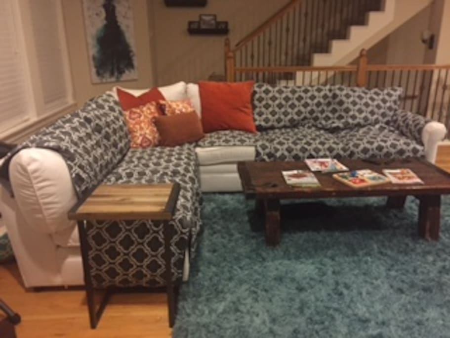 Large sectional in living area