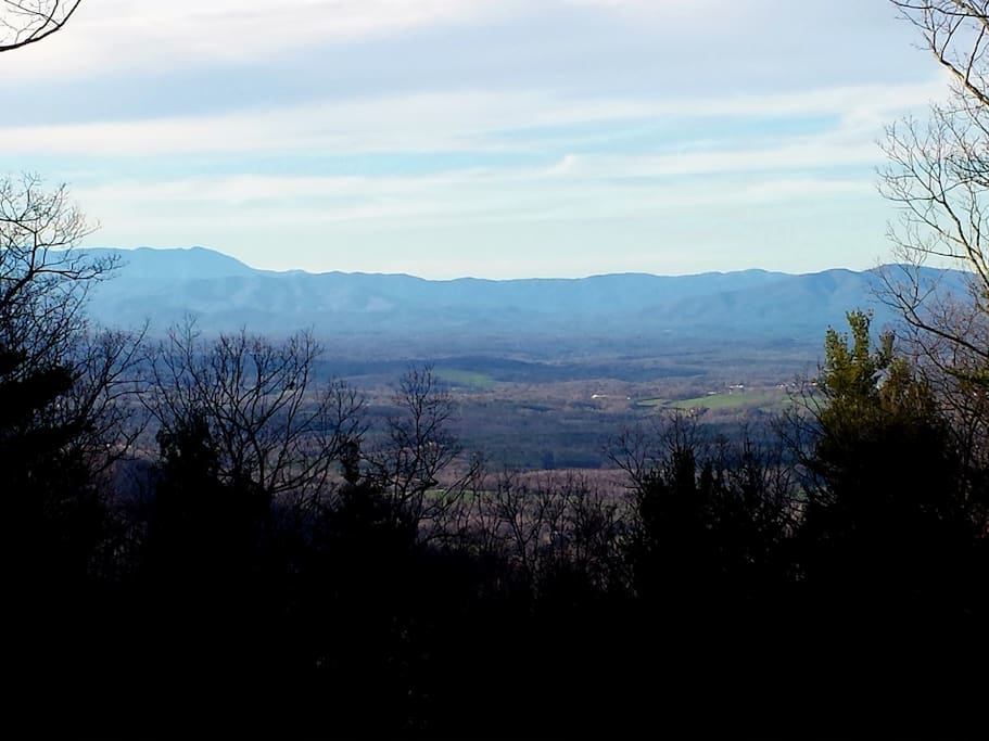 View of Blue Ridge Mtns, taken from camping platform