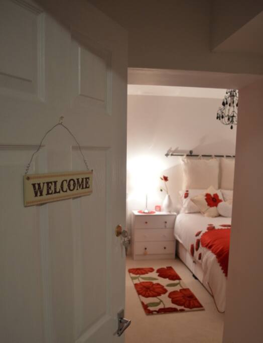 The entrance from inside the main property
