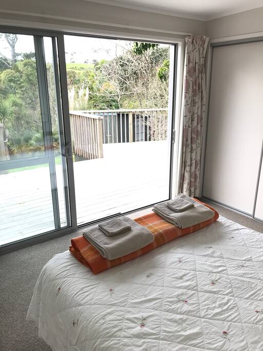 Master bedroom onto the deck