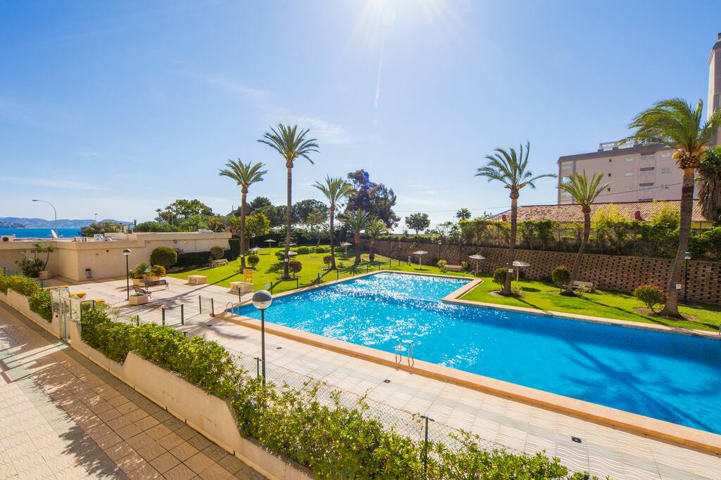 view of the pool from the terrace