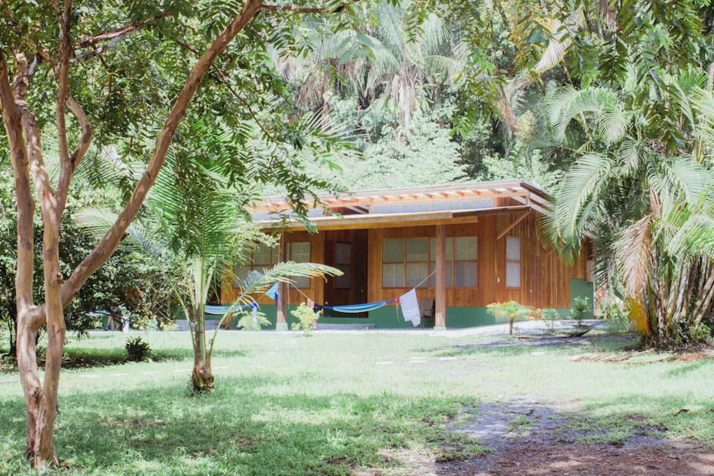 Each room has it's own hammock and seating area facing the jungle and gardens