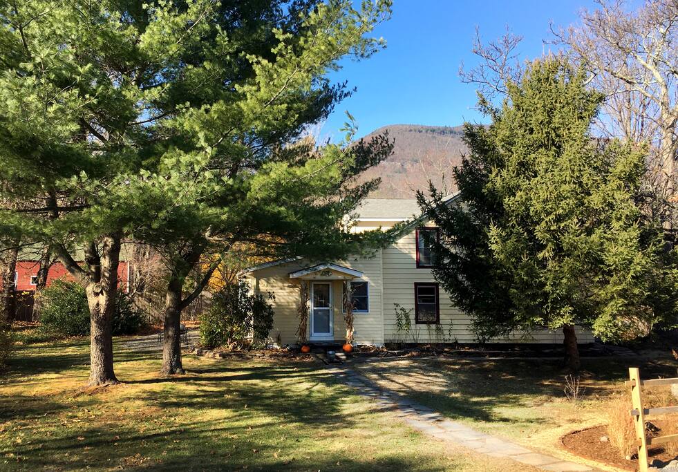 View of the house with the Catskill Mtns in the background.