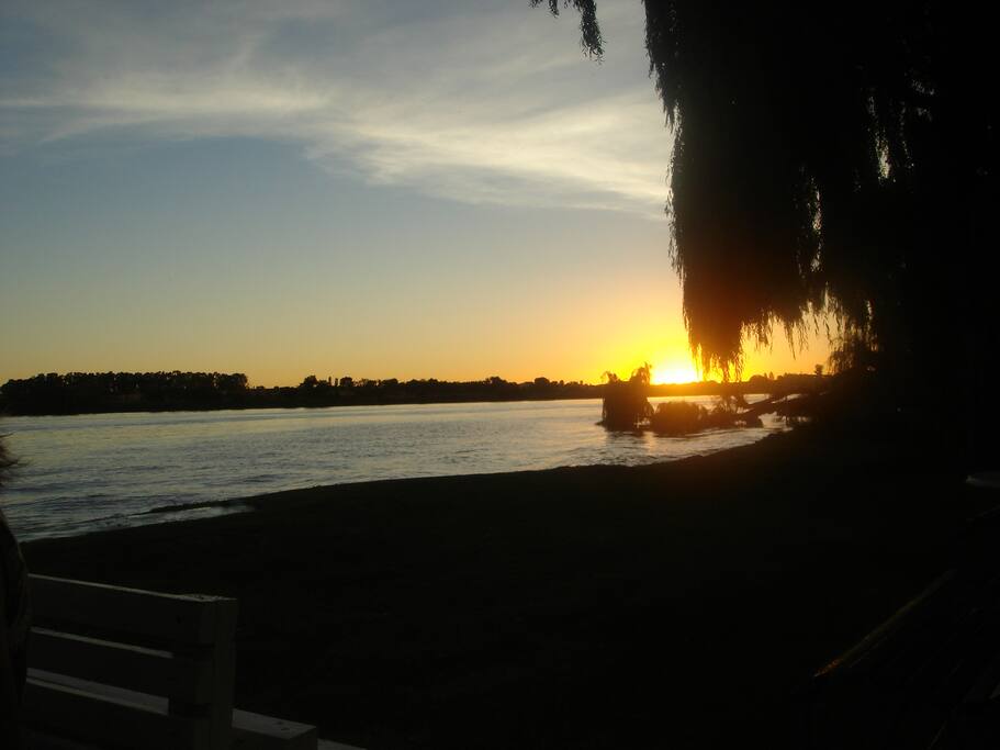 River Sunset view