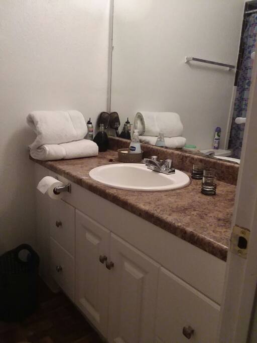 Private Bathroom . Towels and essentials if need.