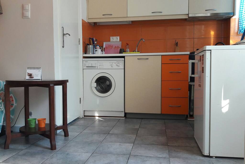 You can cook on the cooker, wash your clothes in the washing machine and store your products in the fridge.