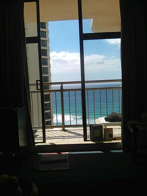 View from the leather recliner lounge.