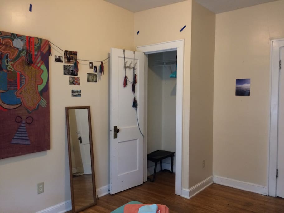 closet storage with hangers