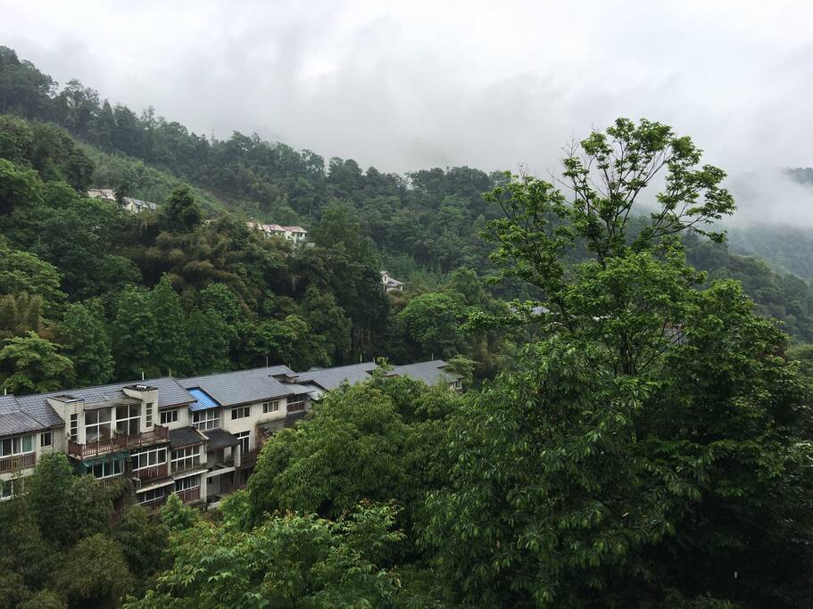 阳台上远眺远方