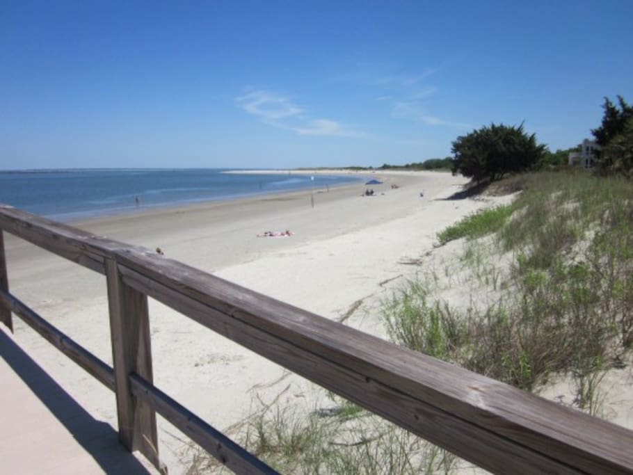 View from our private boardwalk over the dunes
