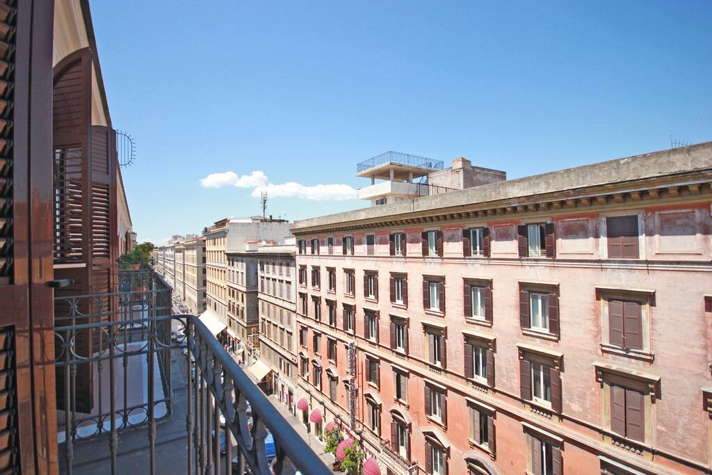 Each room has a private balcony with a view like this.