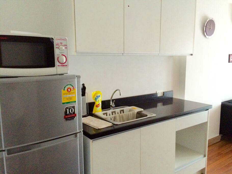 kitchen equipment and utensils ready