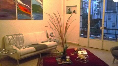 Lovely bedroom in a funky neighborhood