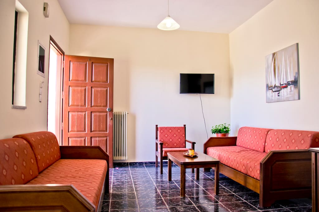 Living room with 2 sofa beds